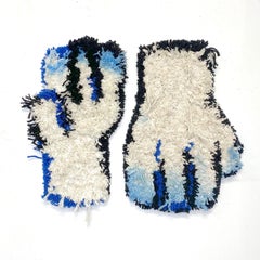 Textile Sculpture on Steel frame: 'Gloves'