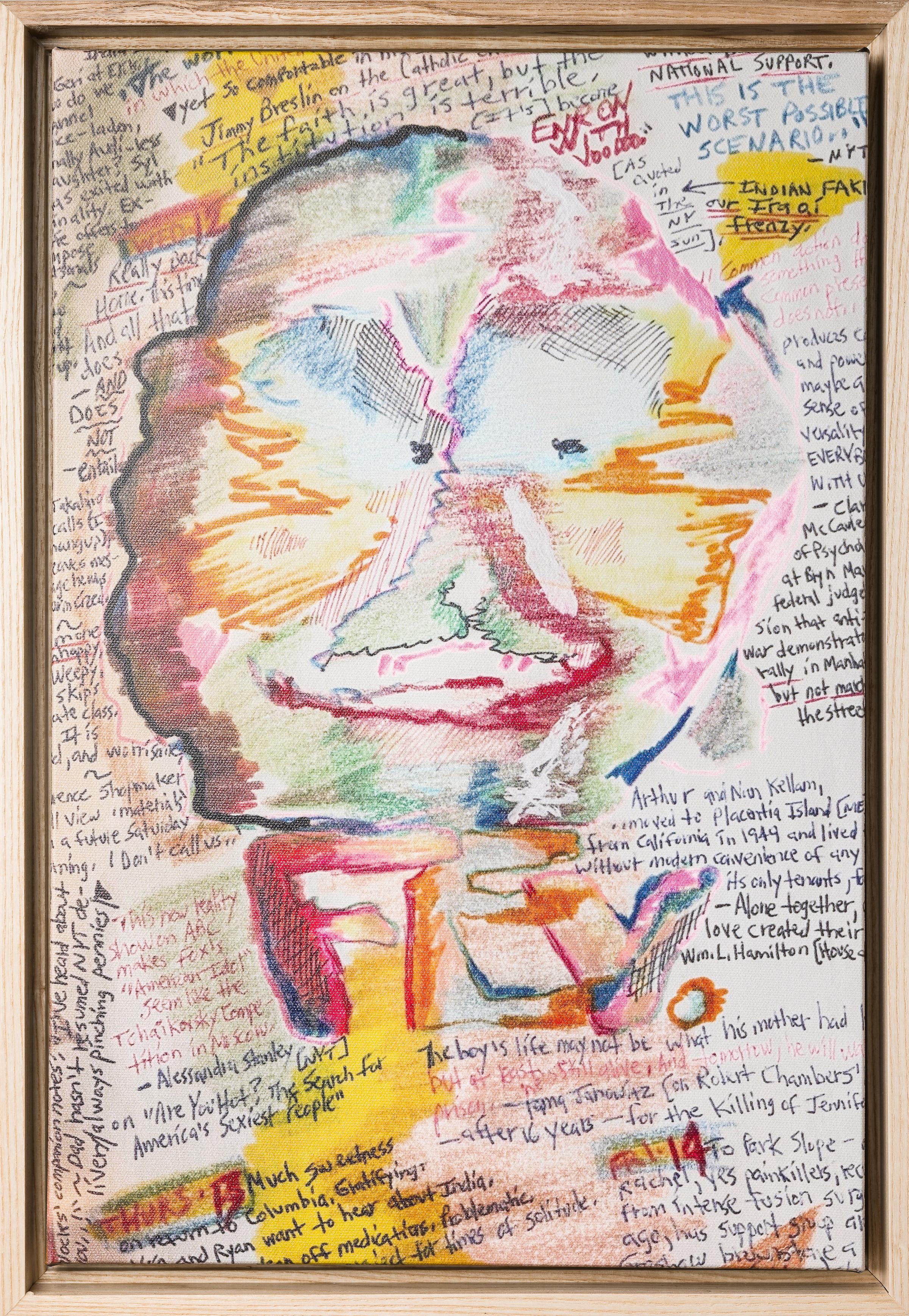 Doug Brin Still-Life -  Illustration Framed on Canvas: 'Mr February' 