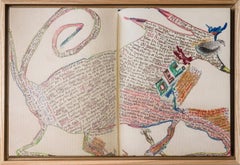 Illustration Framed on Canvas: 'It's A Long Tail'