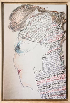 Illustrazione incorniciata su tela: "Profilo di una signora".