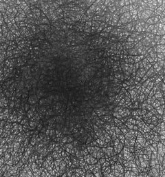 Minimal, black and white, graphite drawing: 'Expanse'