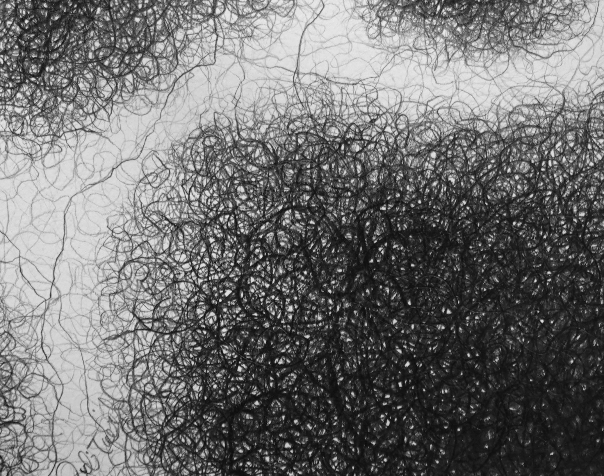 Minimal, black and white, graphite drawing: 'PICK' - Black Abstract Drawing by Judi Tavill