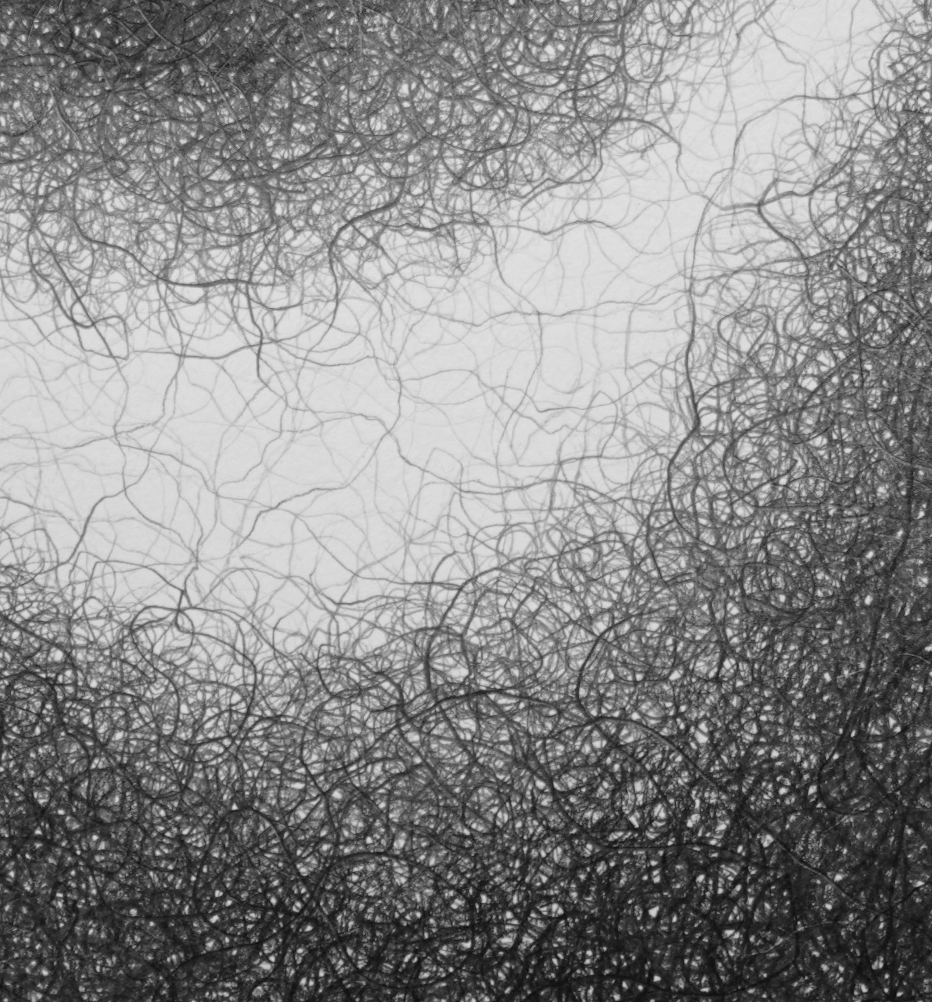 Minimal, black and white, graphite drawing: 'PIECE' For Sale 1