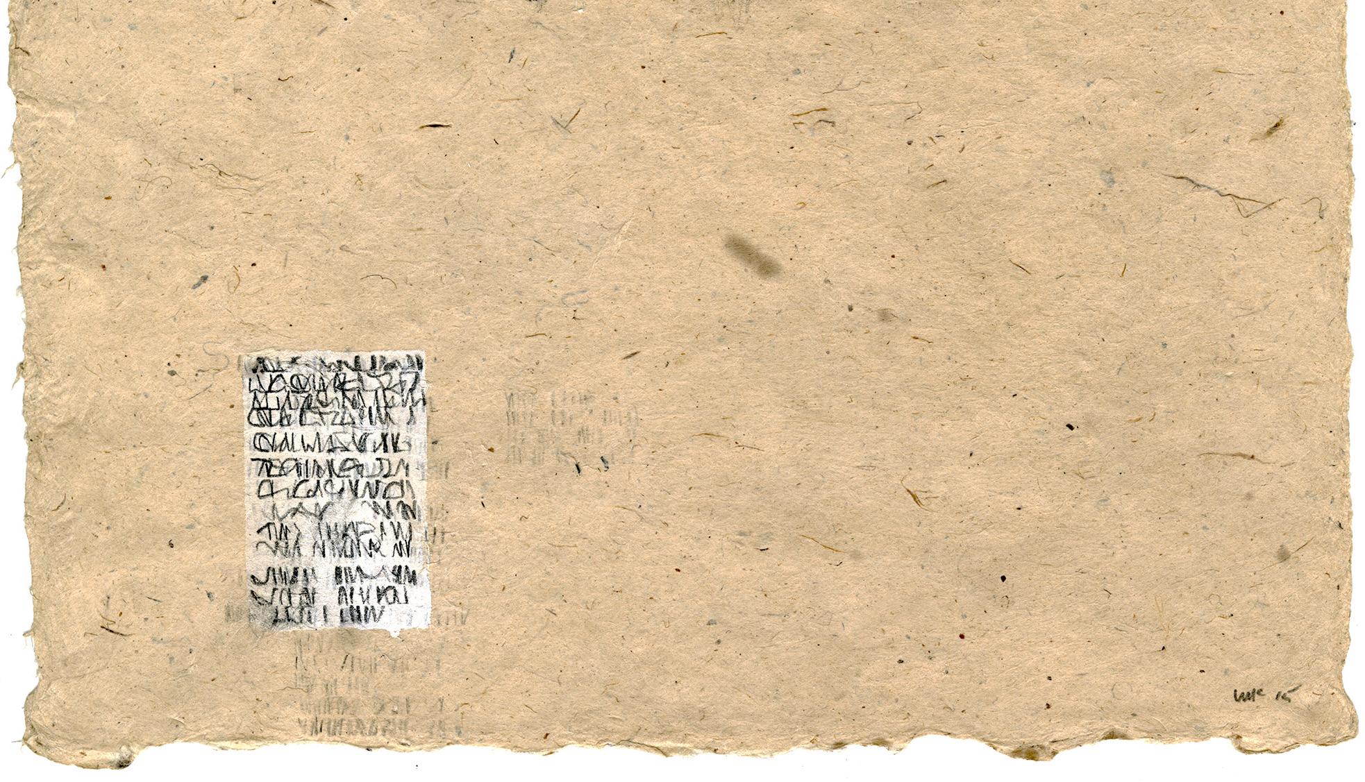 Graphite and gouache on handmade paper: 'The Remains: 2' - Contemporary Art by Winifred McNeill