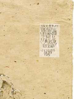 Graphite and gouache on handmade paper: 'The Remains: 9'