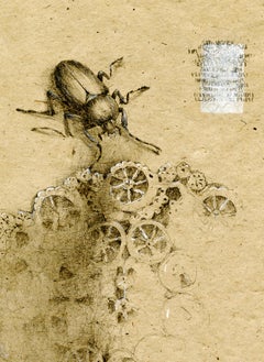 Graphit und Gouache auf handgeschöpftem Papier: „The Remains: 10“