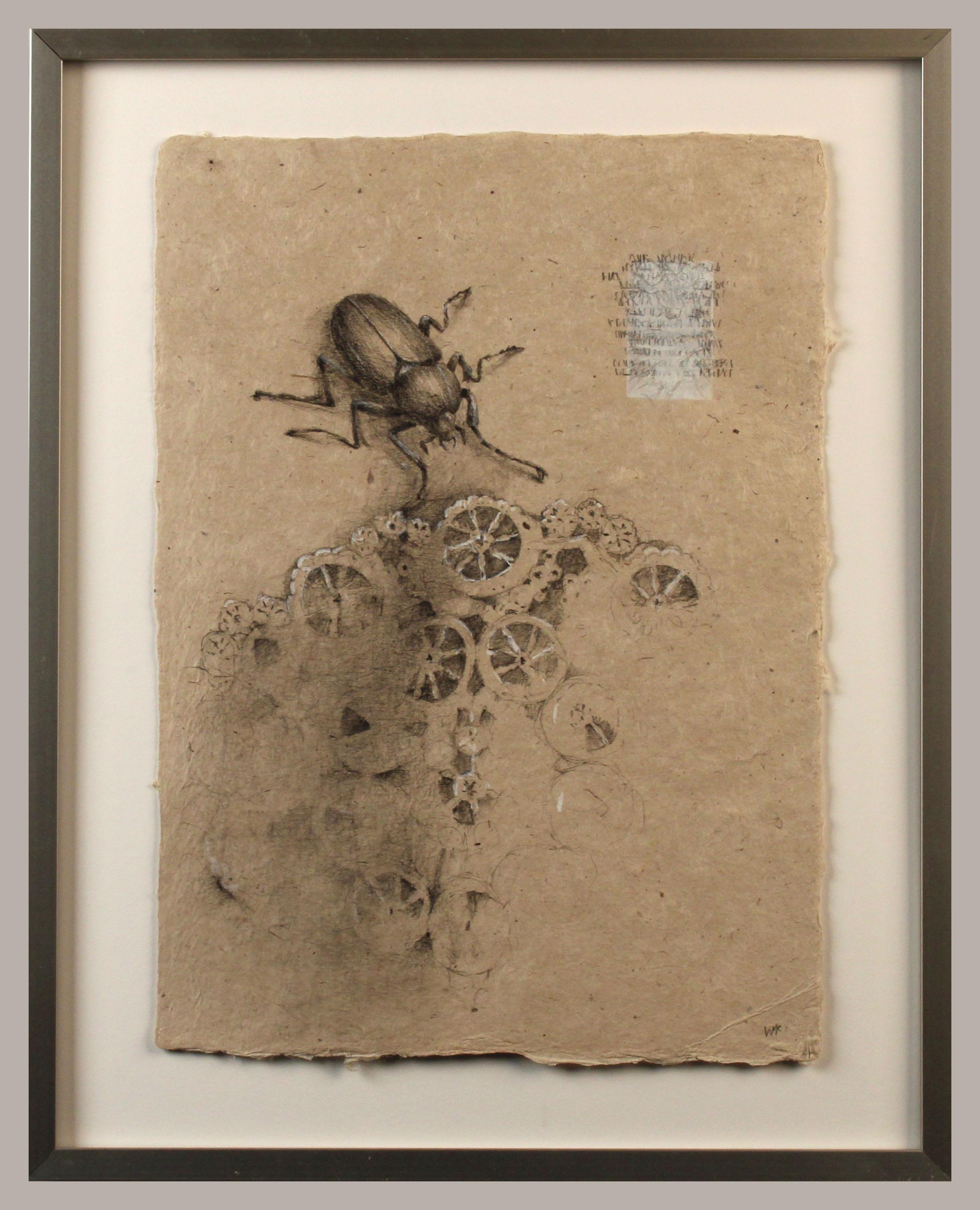 Graphit und Gouache auf handgeschöpftem Papier: „The Remains: 10“ im Angebot 1
