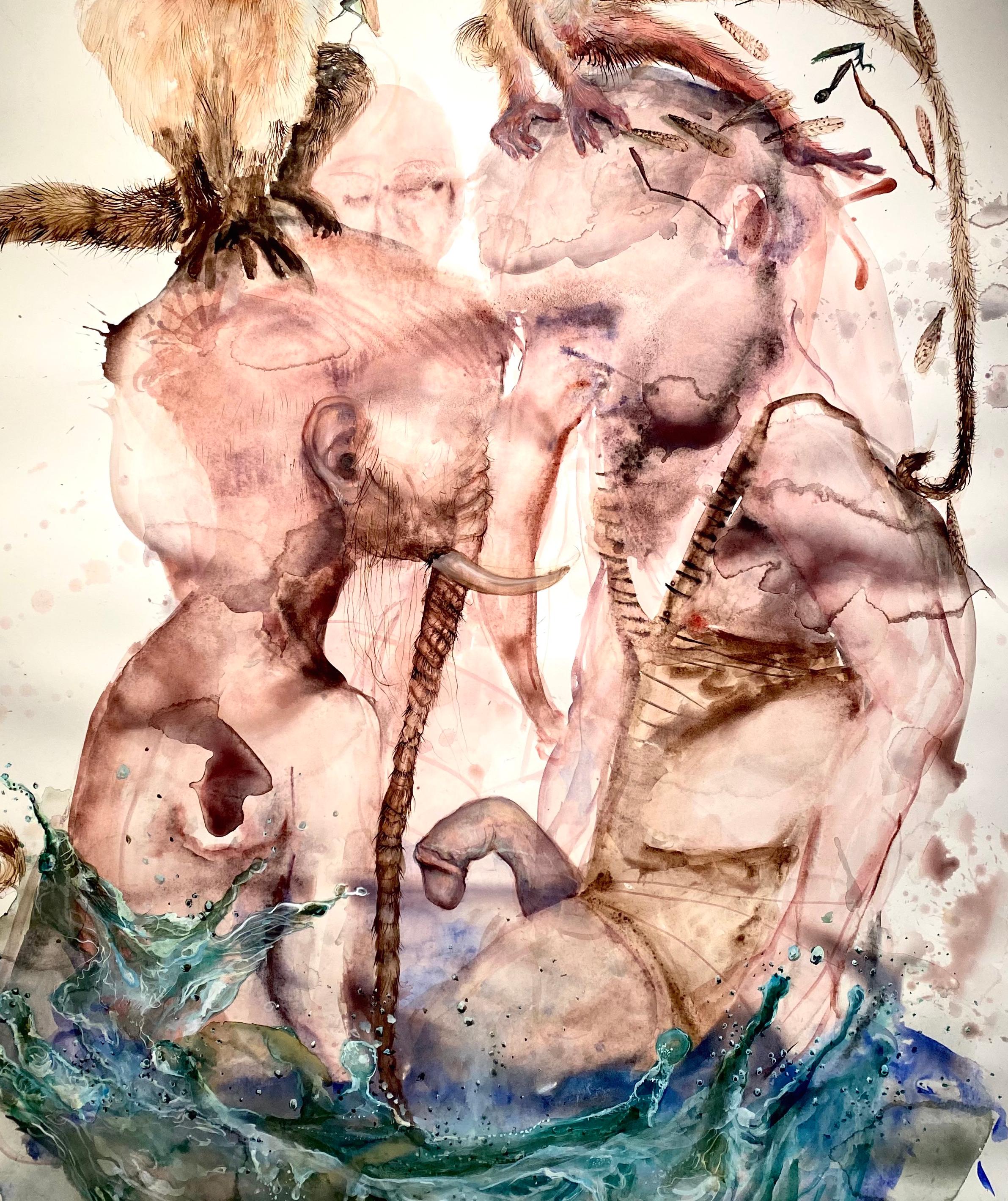 Watercolor on paper: )
