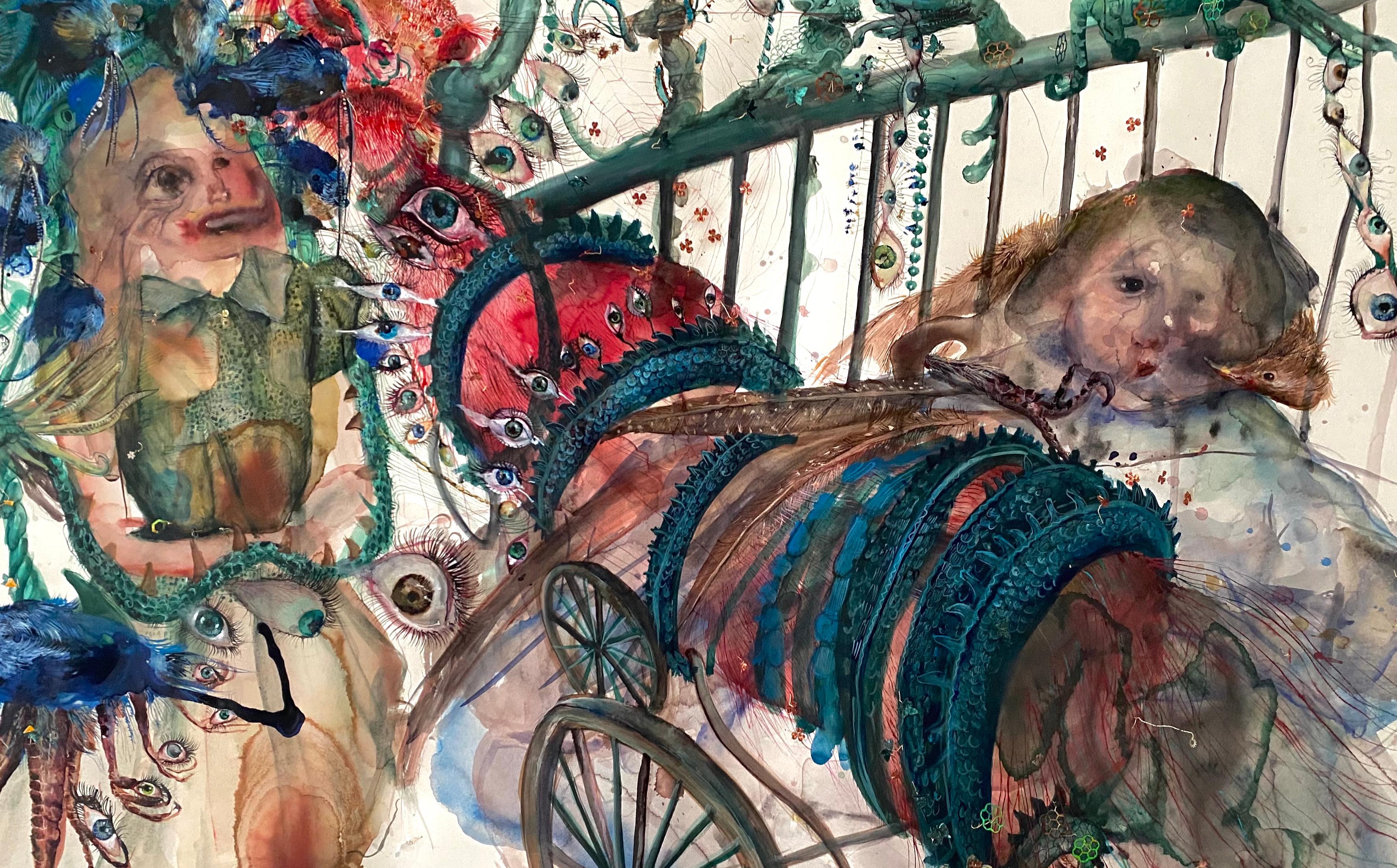 Watercolor on paper: 