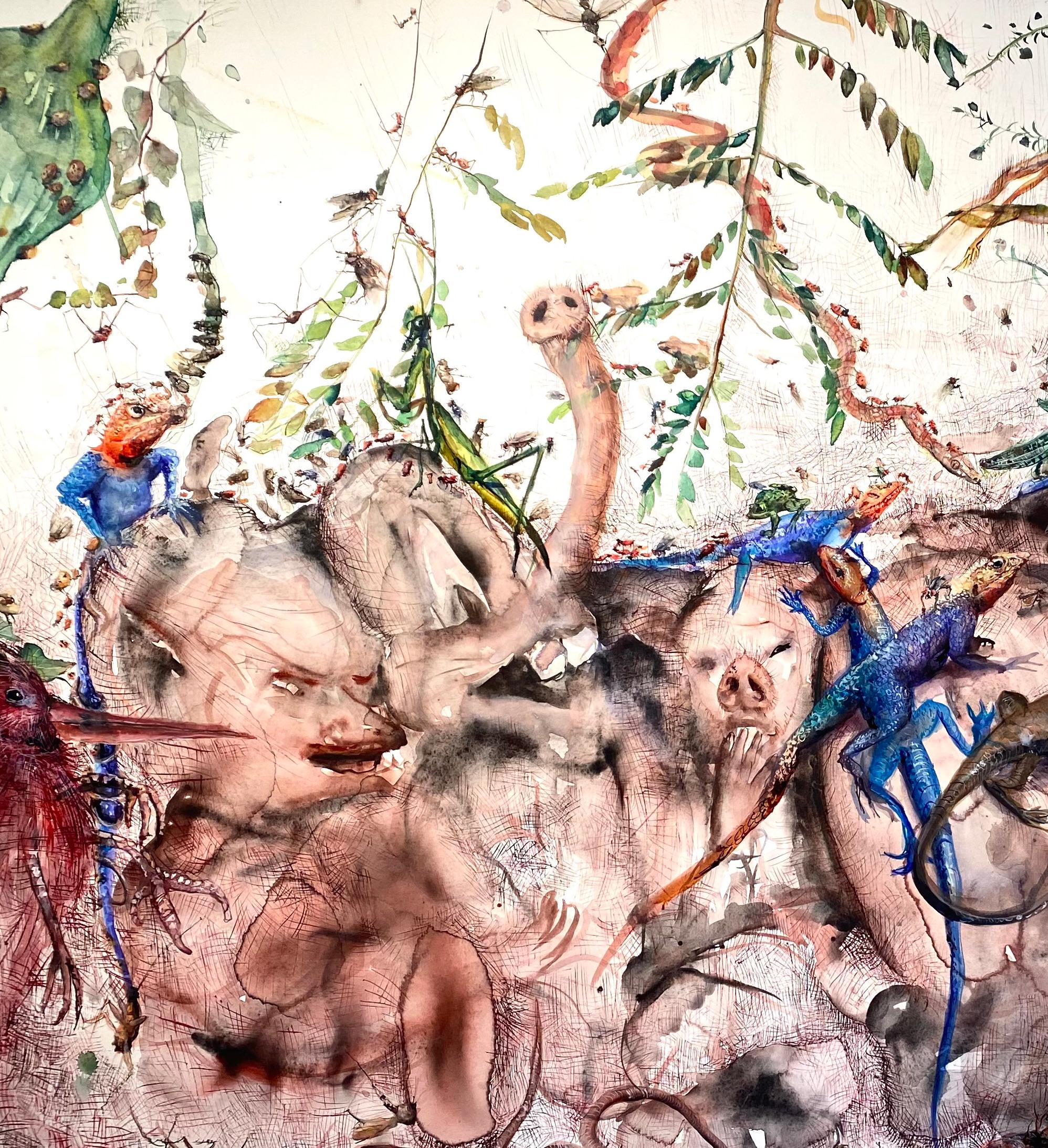 Watercolor on paper: 