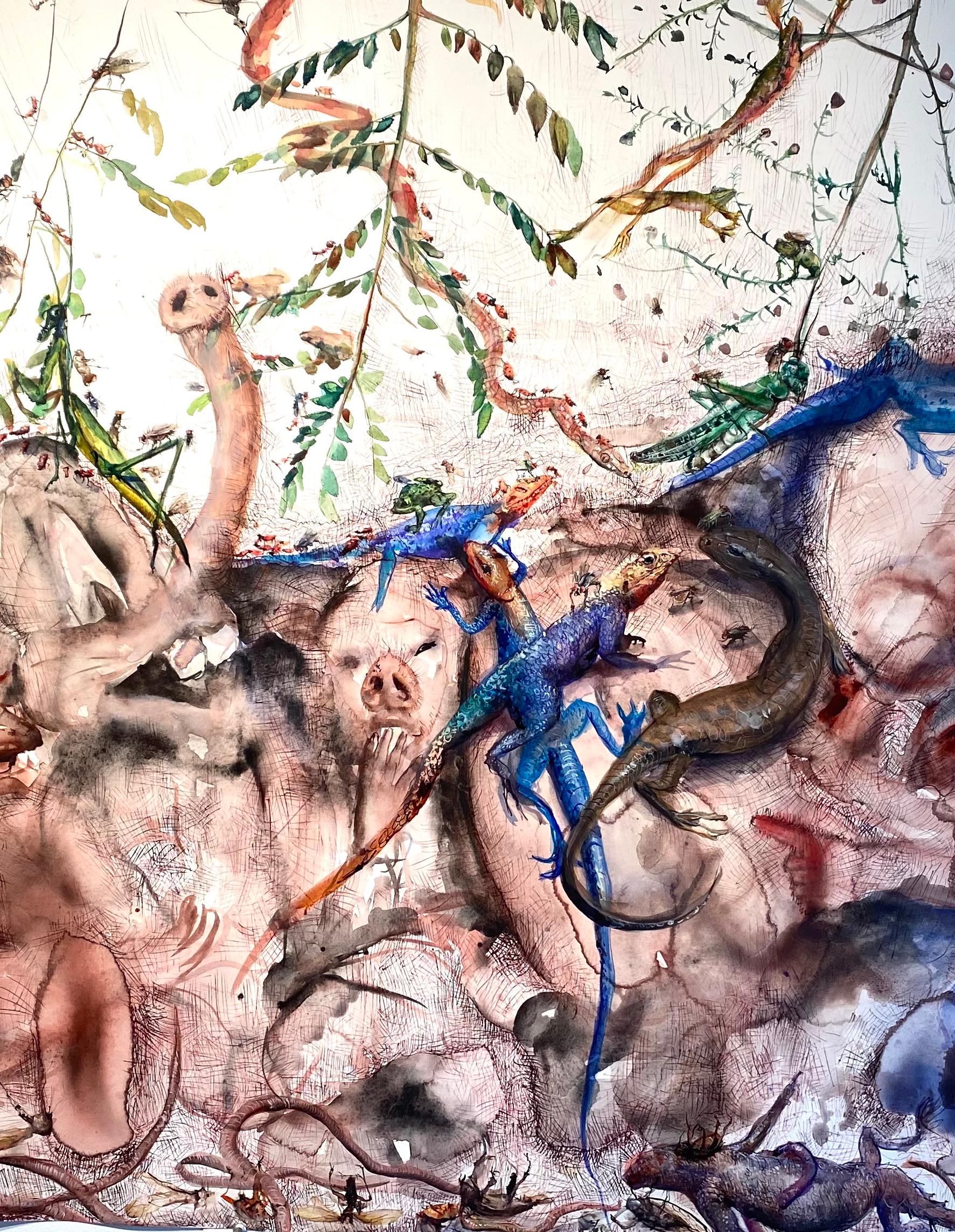 Watercolor on paper: 