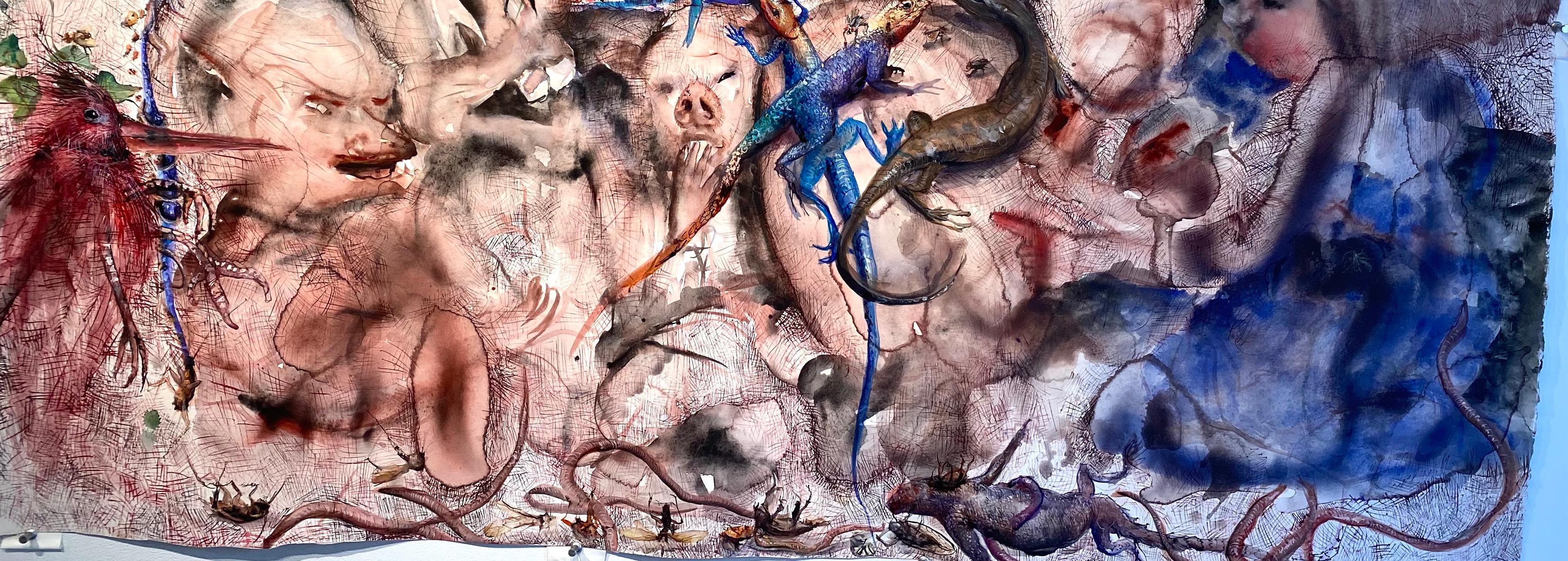 Watercolor on paper: 