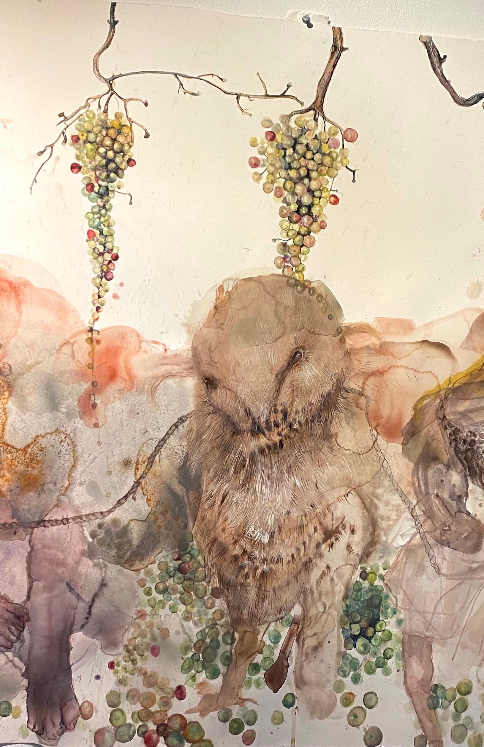 Shiri Mordechay's paintings are a whirlwind of emotion and complexity, drawing the viewer into a vibrant and dynamic world. Each piece is packed with countless details, your eyes are constantly darting from one part to another, unsure where to