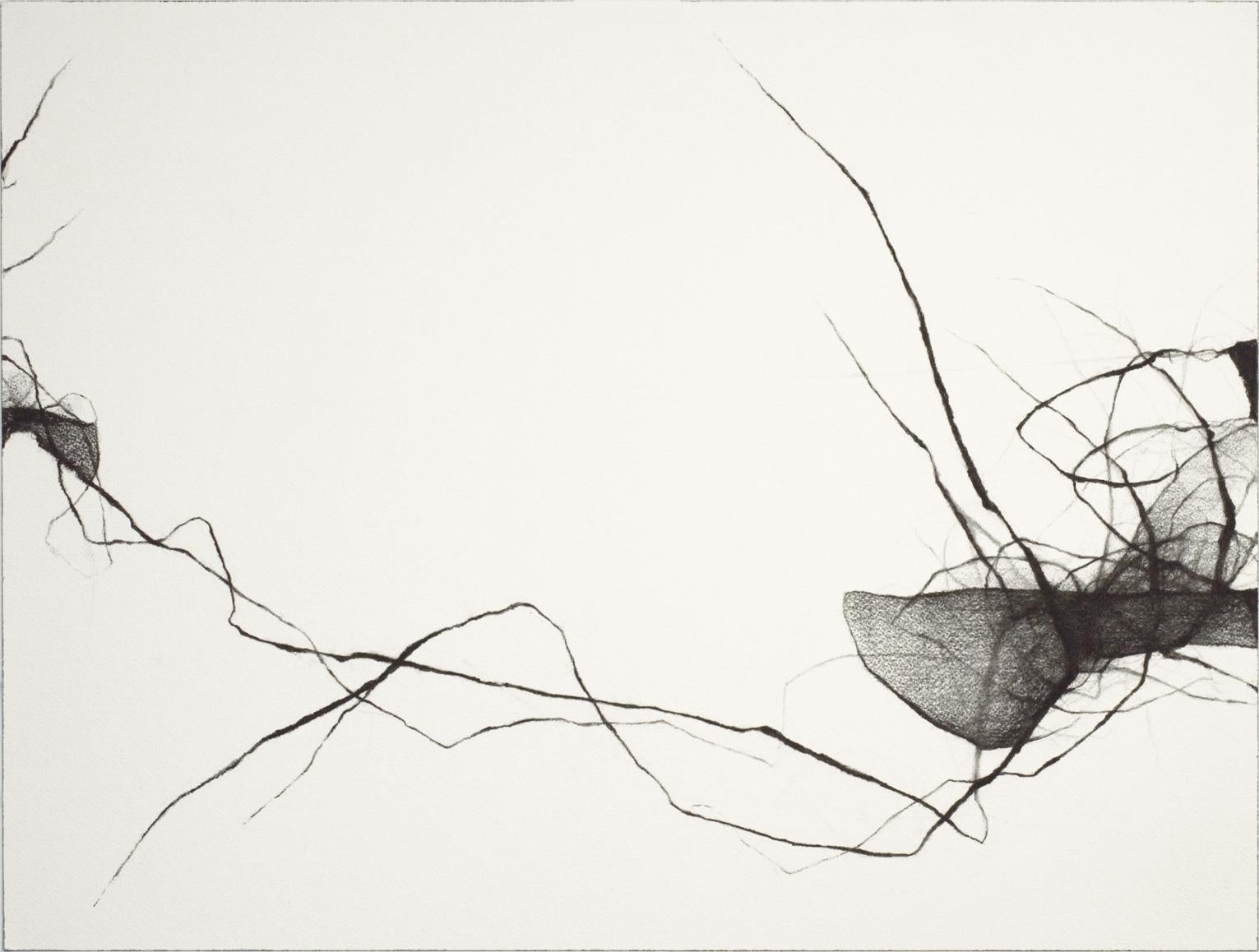 Minimal, Charcoal Drawing: 'Voices II' - Art by David Mellen