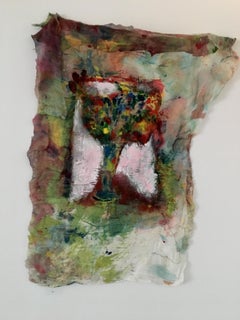 Pintura textil de flores: "Trapos I