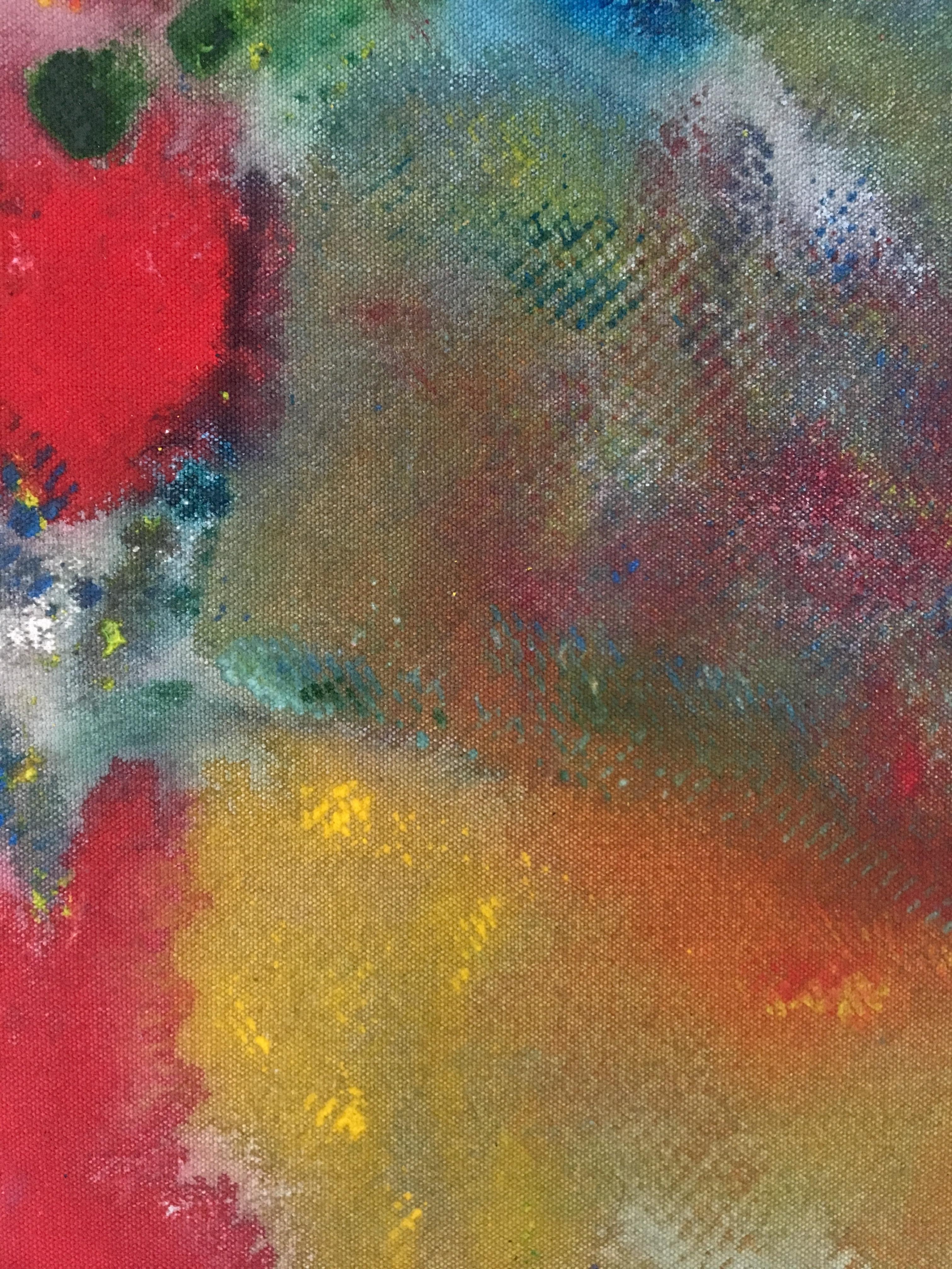 Quadro di Bouquet di fiori su tela: 'Red Pom Poms' in vendita 4