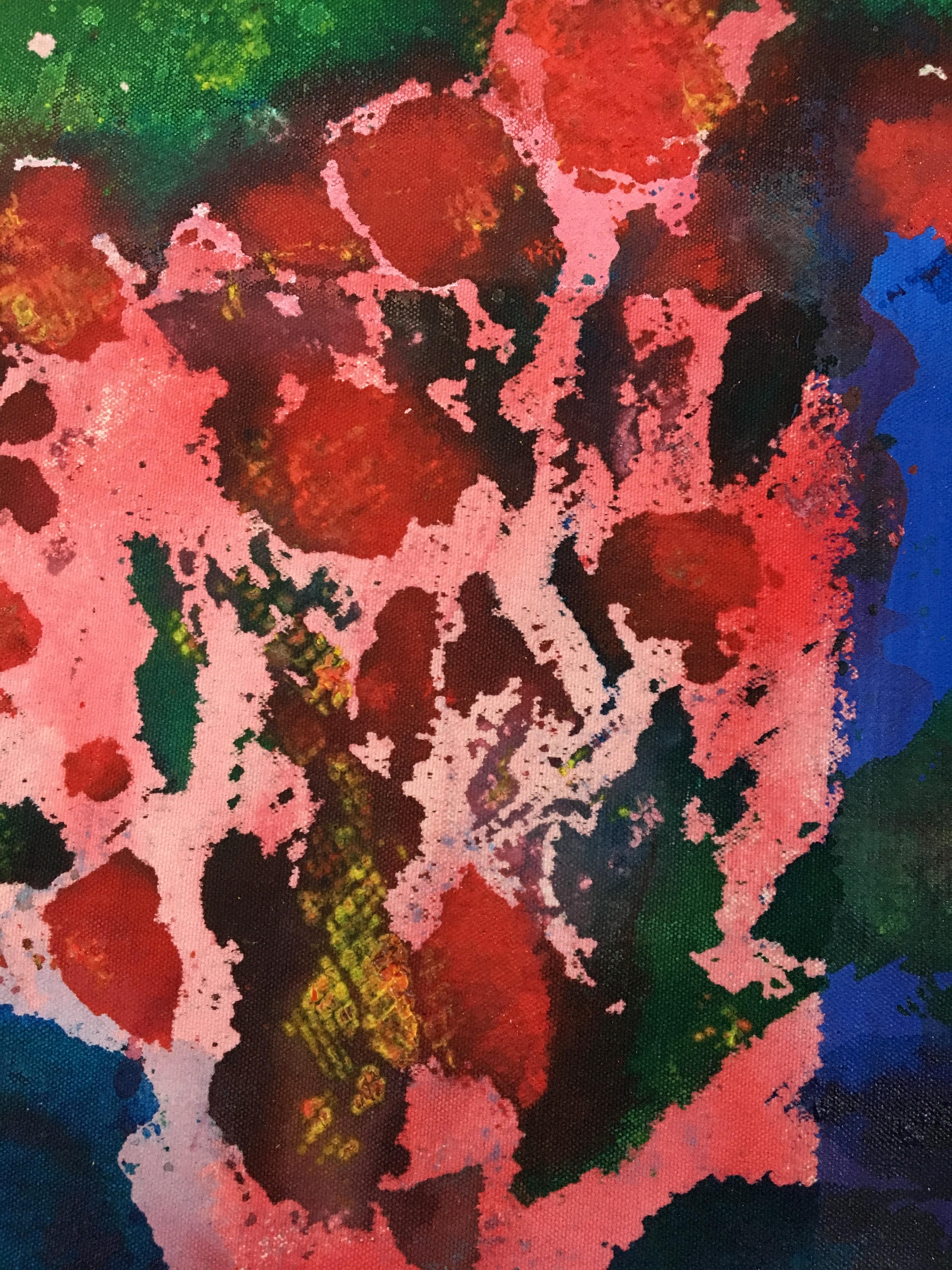 Quadro di fiori su tela: 'Greene & Greene Backyard' (cortile verde) in vendita 5