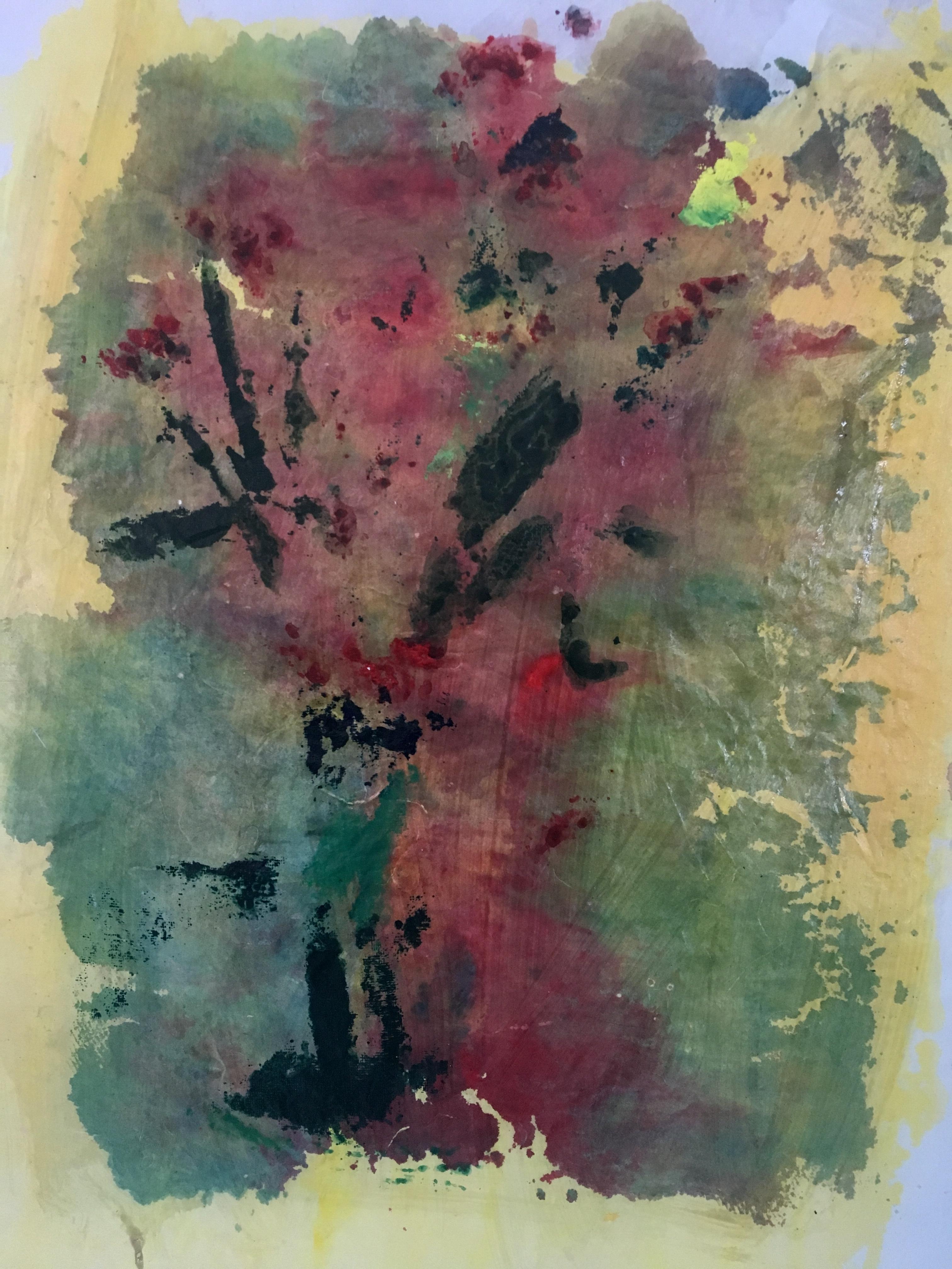 Painting of flowers on rice paper: 'Venetian Dream'