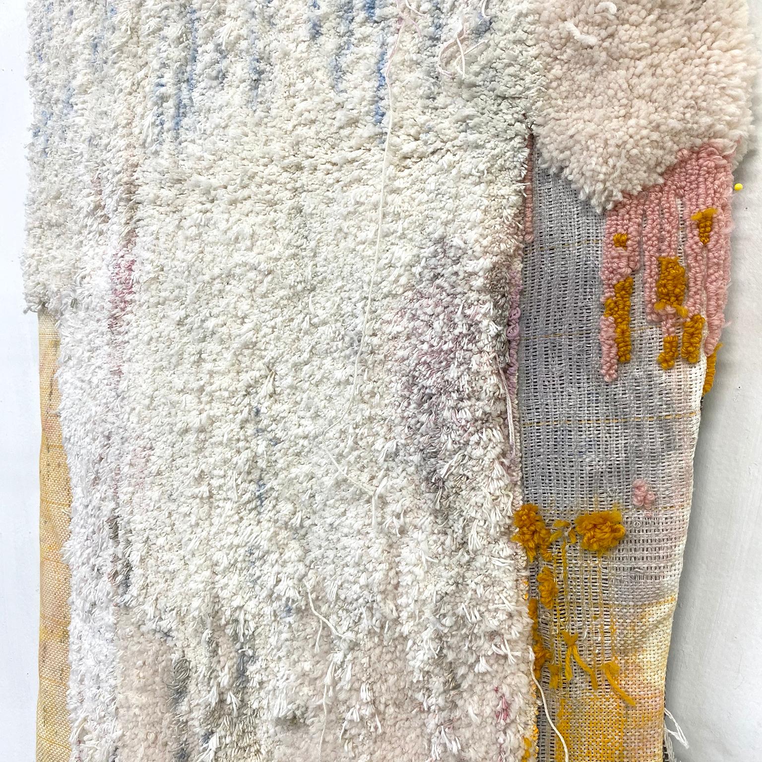 Large Textile Wall Hanging Sculpture: 'Jumpsuit' - Contemporary Mixed Media Art by Judy Rushin-Knopf