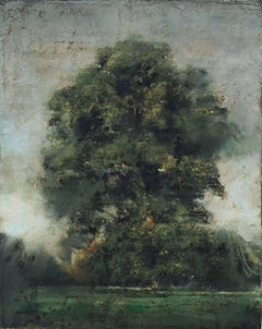 Un arbre à Hyde Park, Watercolor and Pastel on Paper