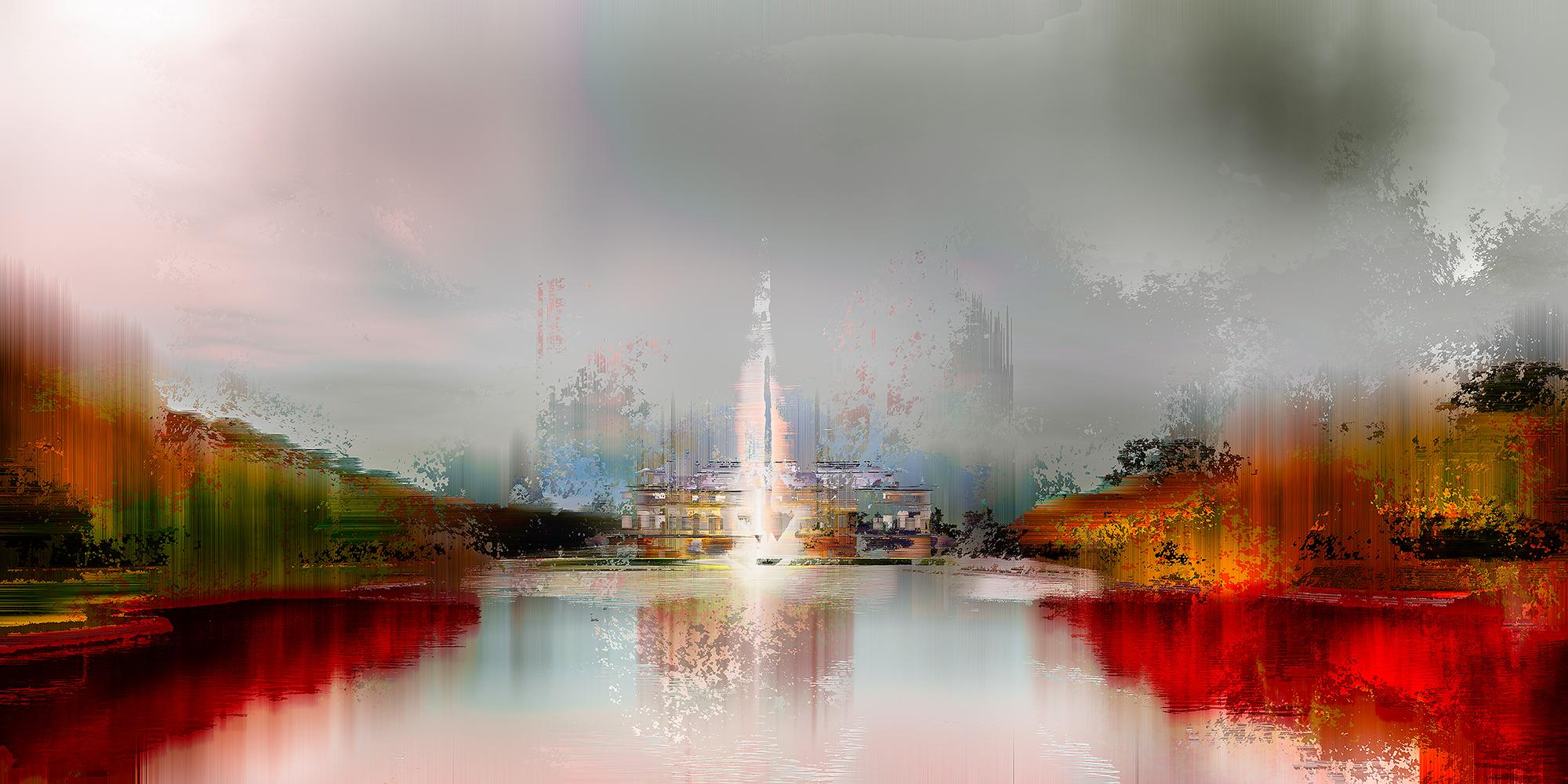 Jens-Christian Wittig Abstract Photograph - Castle With Fountain