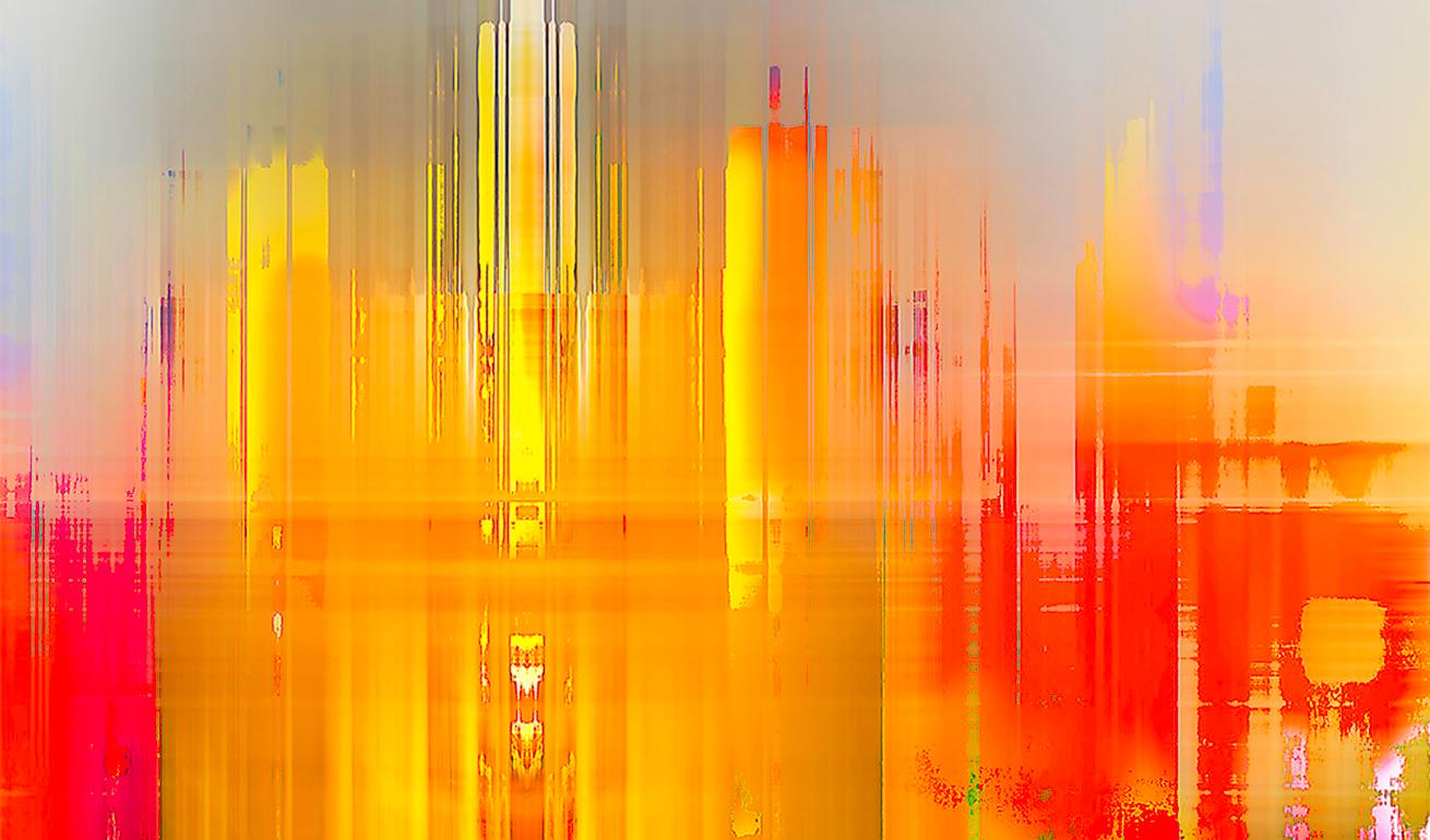 Shanghai UP - Orange Abstract Photograph by Jens-Christian Wittig