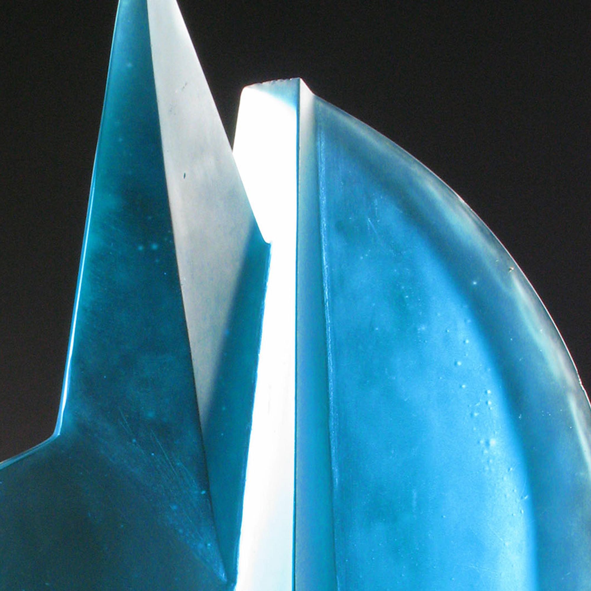 'Balanced Oblique' Abstract Geometric Glass Sculpture 1