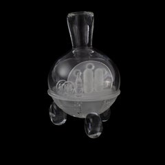 'Cloud Robo' Hand Blown, Carved and Etched Glass Sculpture