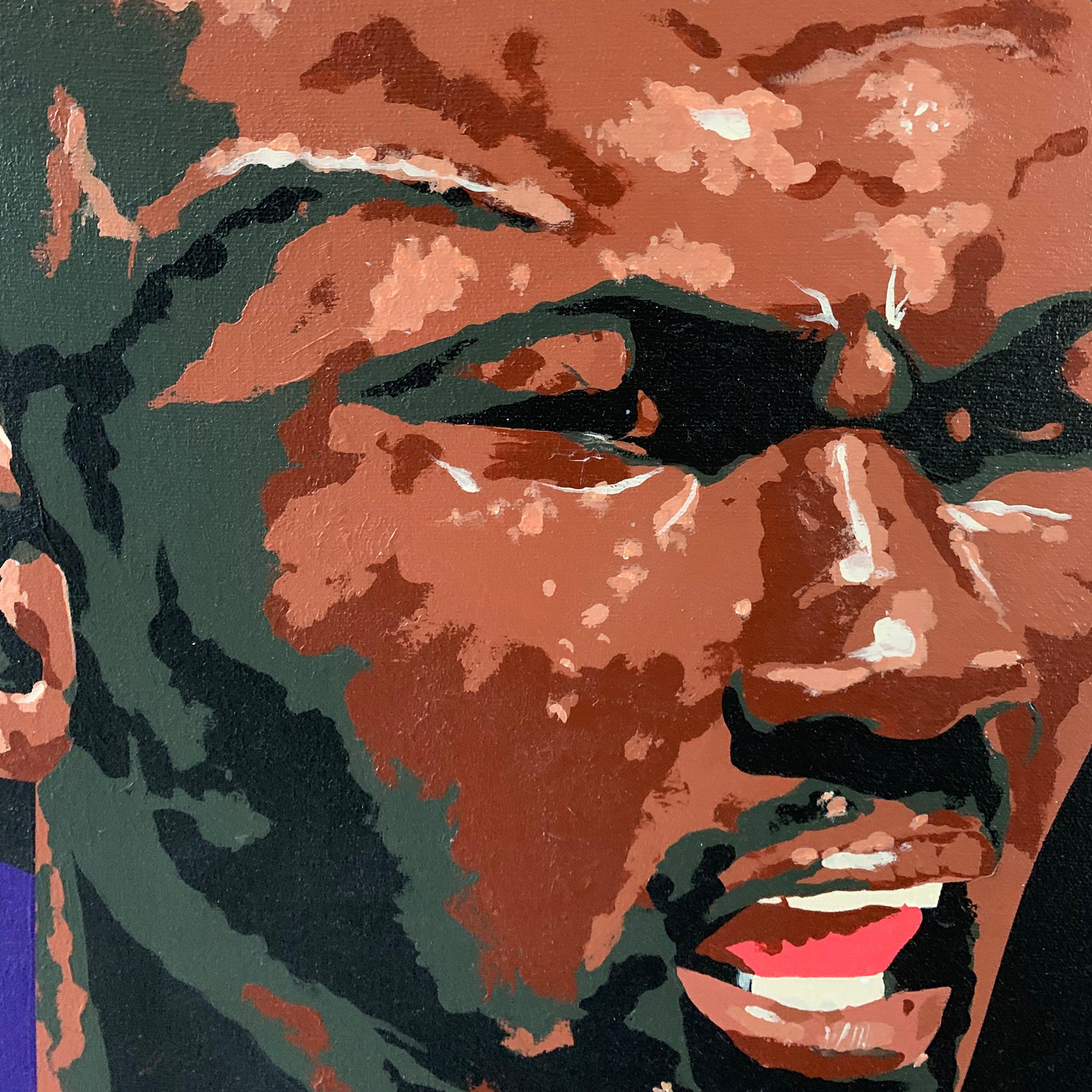 Michael Jordan, acrylique sur toile - Contemporain Painting par William Lopa