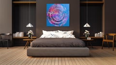 Pittura digitale 'Swirl Zero Two', stampa Lambda montata su Alu Dibond