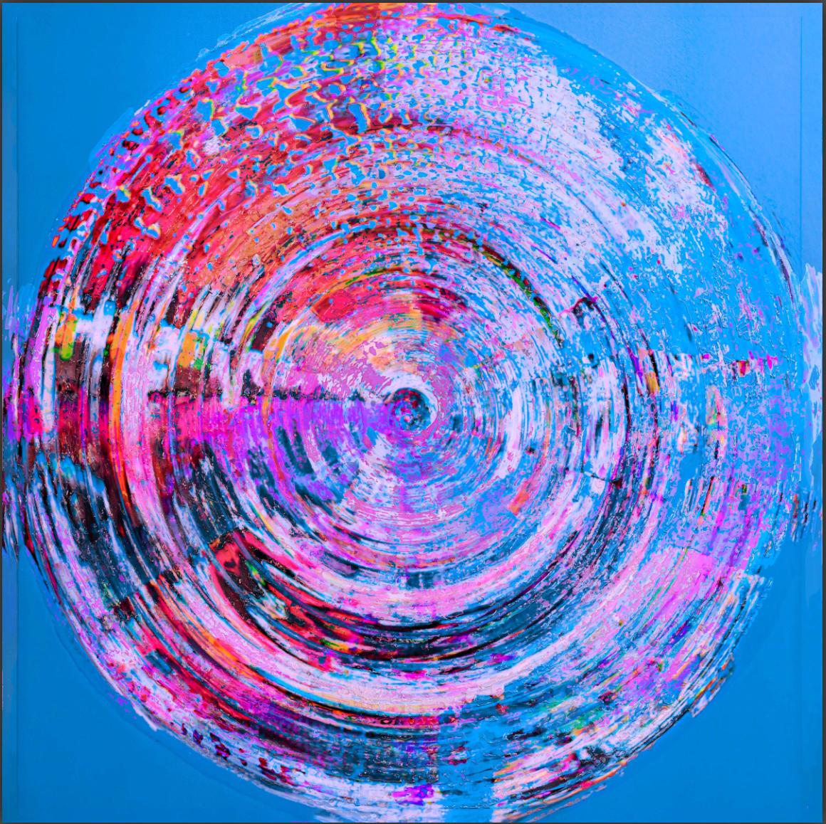 Pittura digitale 'Swirl Zero Two', stampa Lambda montata su Alu Dibond