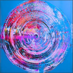 'Swirl Zero Two' Digitales Gemälde, Lammfelldruck, montiert auf Aluminiumdibond