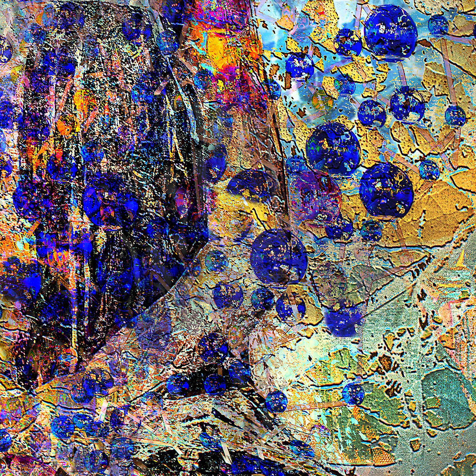 „Mein Gaurdian-Engel“ Digitales Gemälde, Lammfelldruck auf Aluminiumdibond montiert (Braun), Abstract Painting, von Jens-Christian Wittig