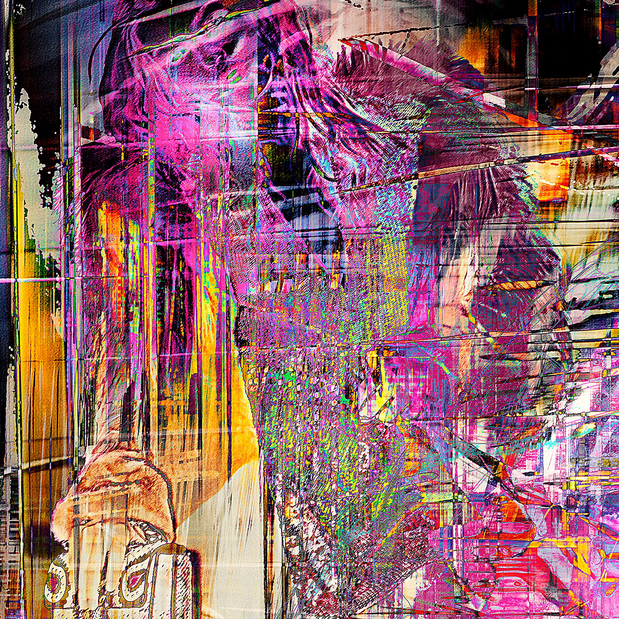 „Ghost Night Rolls Royce“ Digitales Gemälde auf Lammfelldruck (Abstrakt), Painting, von Jens-Christian Wittig