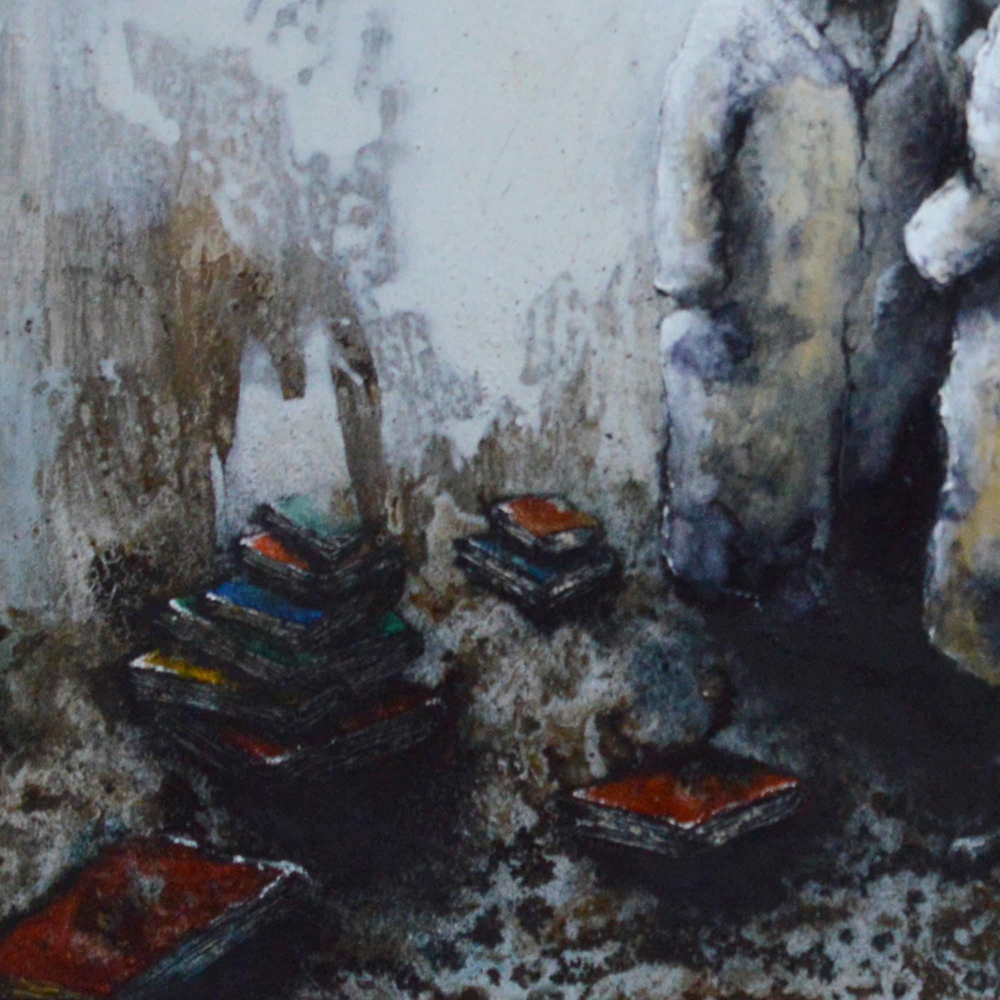 Loturak vs Lokarriak' Tecnica mista su tela - Painting di Alberto Letamendi