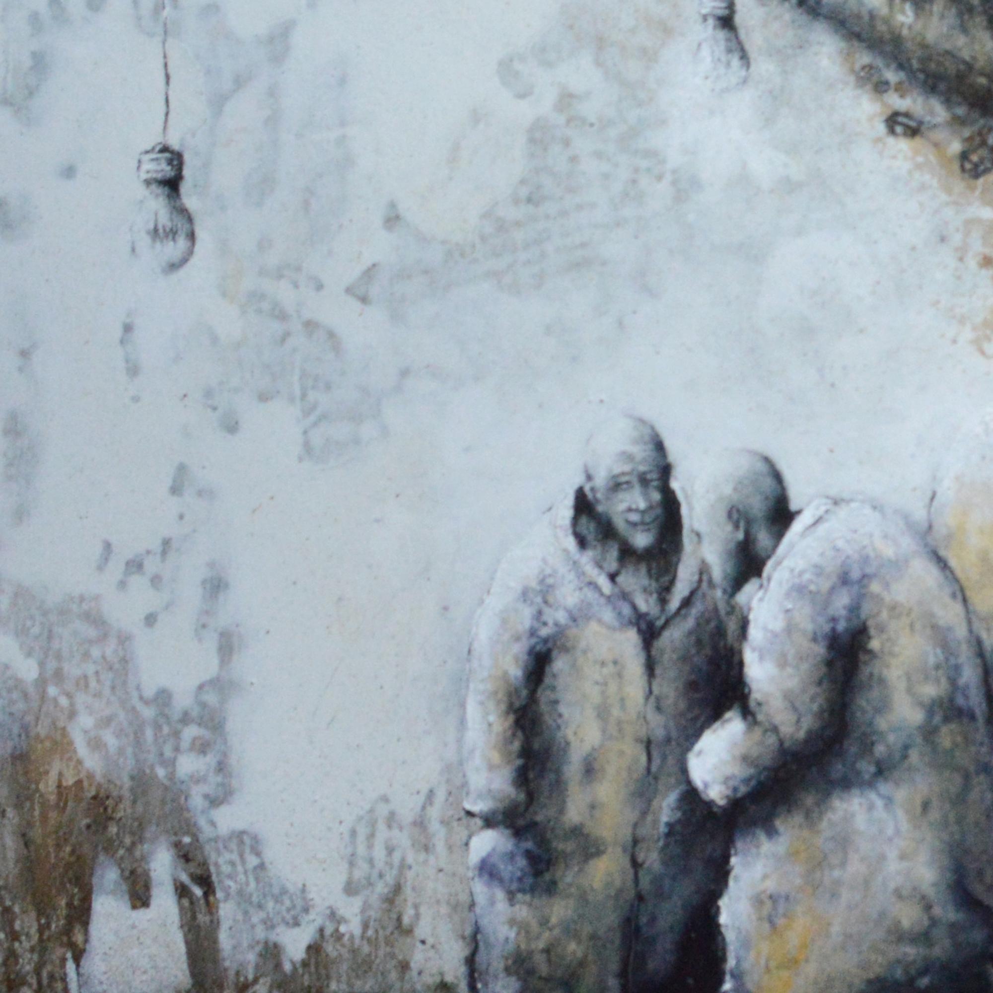 Loturak vs Lokarriak' Tecnica mista su tela - Painting Espressionista di Alberto Letamendi