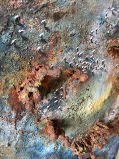 'De Dioses Y Hombres I' Mixed Media on Canvas