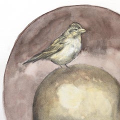 Pour un instant  -  Aquarelle et graphite - œuvre d'art figurative
