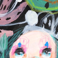 Fresh North Wind - Whimsical Fantasy Figurative Artwork on Paper