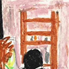 Mel and Leslie - Vibrant Colorful Figurative Artwork on Paper Los Angeles Artist