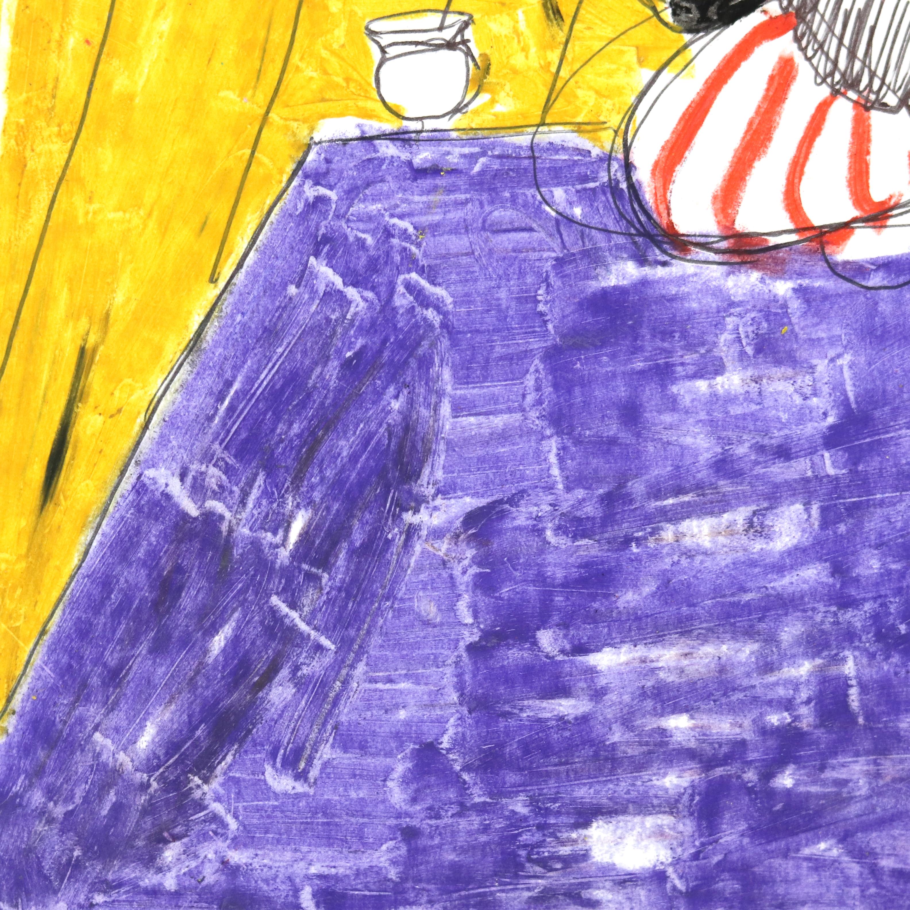 Mel e Leslie - Opere figurative su carta dai colori vivaci Artista di Los Angeles in vendita 1