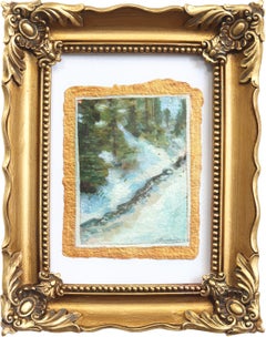 Park City Spring - Framed Fantasy Landscape Painting on Handmade Paper
