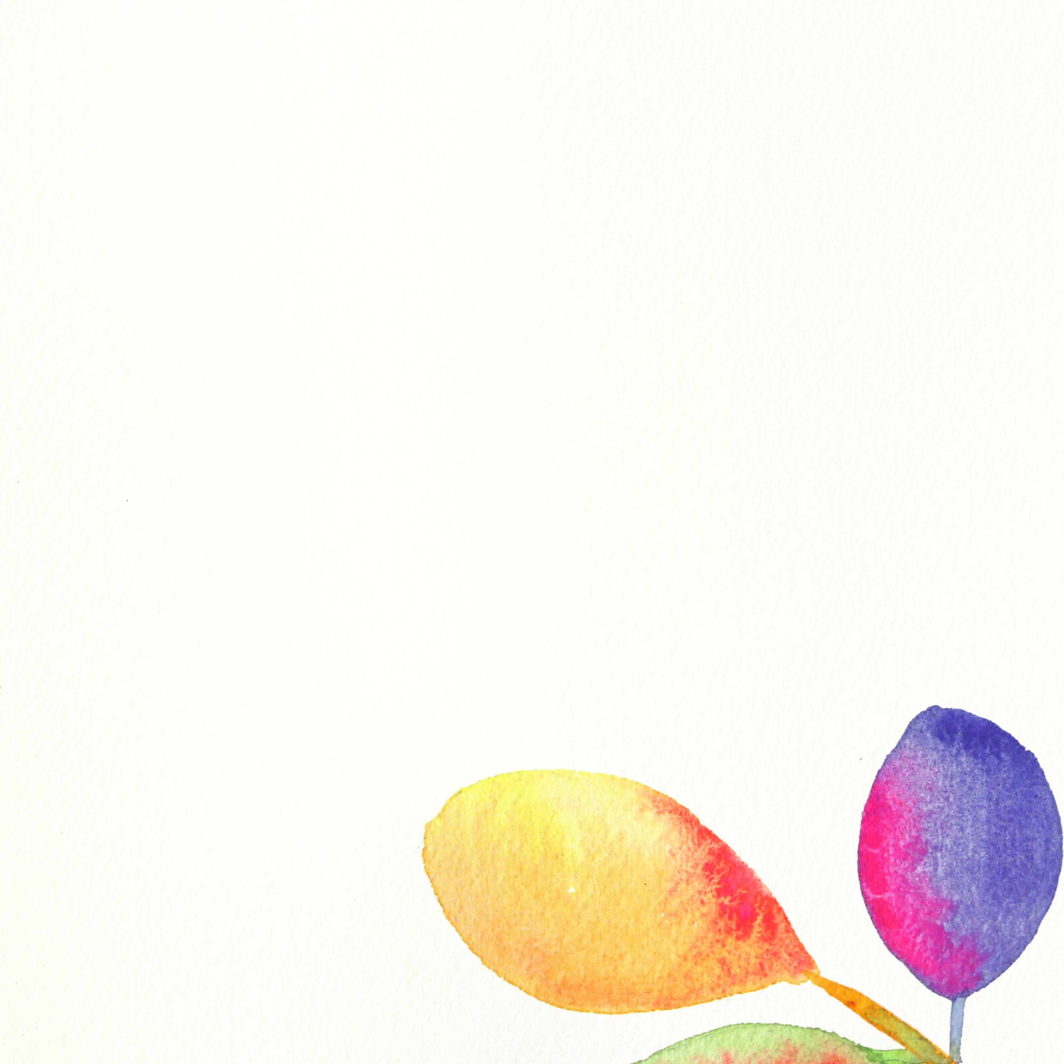 Rainbowland Black Locust Leaves - Pintura sobre papel de bodegones de plantas de colores - Art Contemporáneo de Xiao Wen Xu