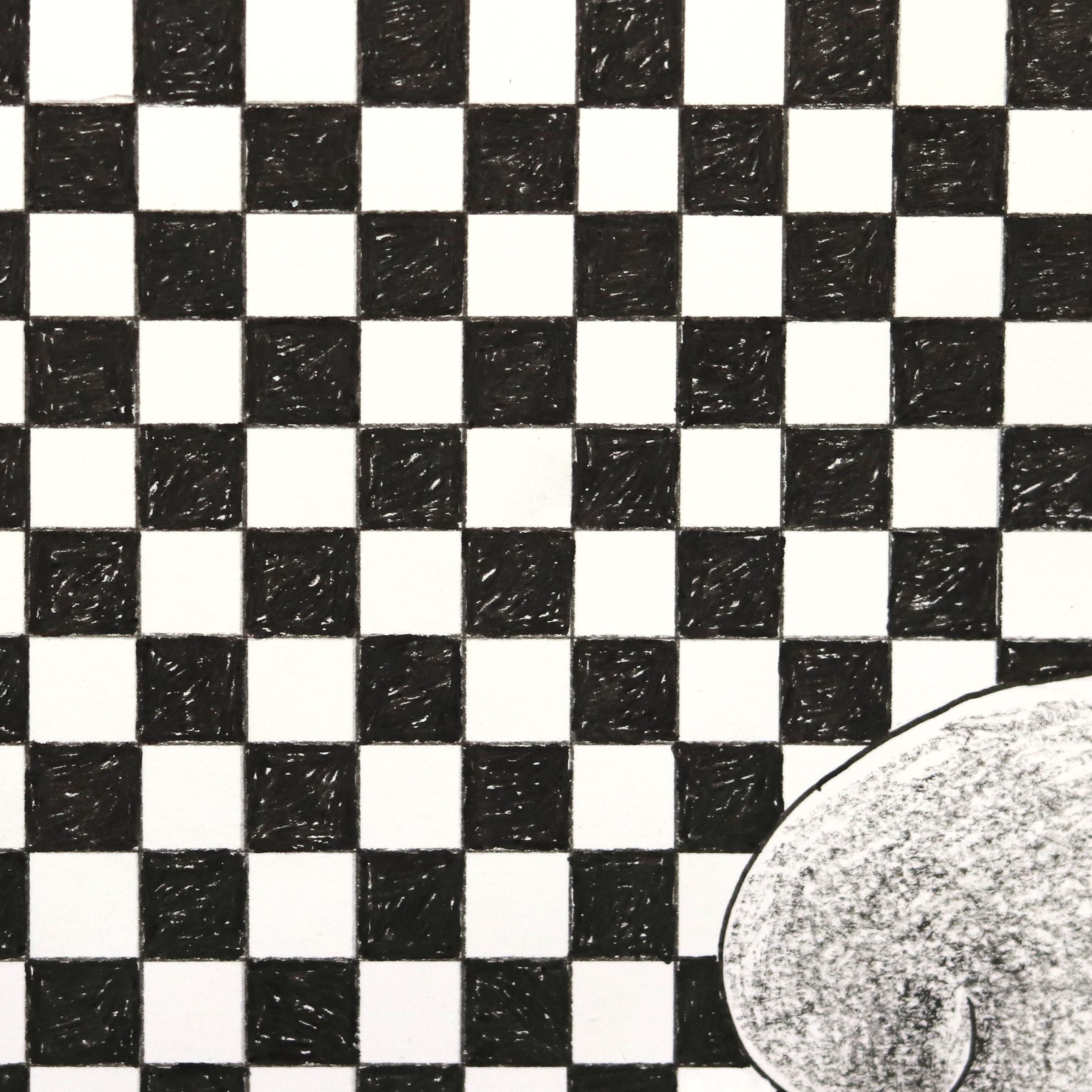 Encontrado - Obra de Arte Figurativa Original Abstracta Amarilla y Negra sobre Papel en venta 2