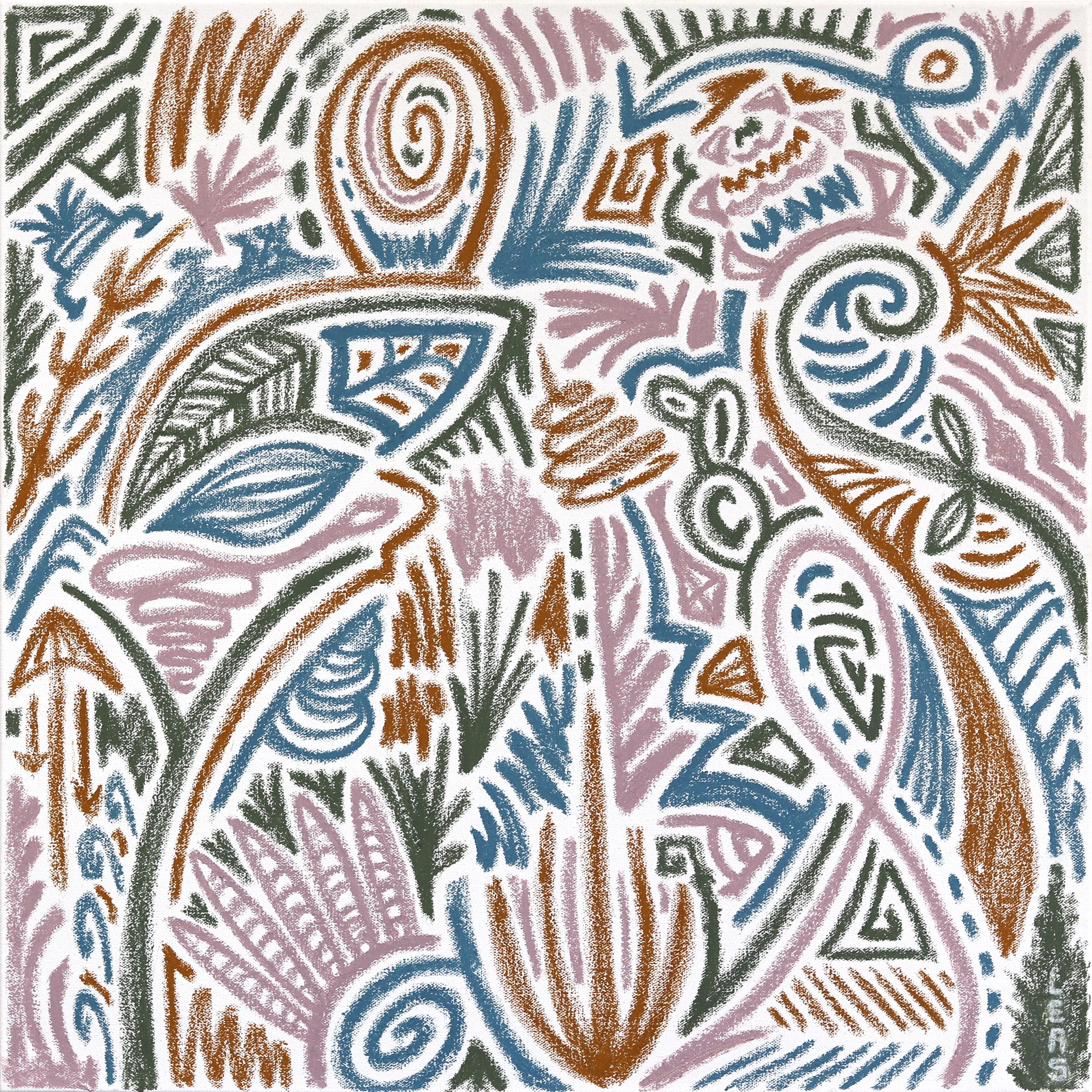 Into Nature - Expressive Colorful Abstract Aboriginal Inspired Painting