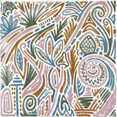 Flujo Efervescente - Pintura Aborigen Abstracta de Inspiración Expresiva y Colorista