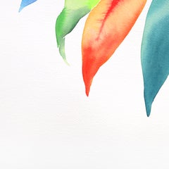 Rainbowland Bruguiera - Vibrant Colorful Still Life Painting on Paper