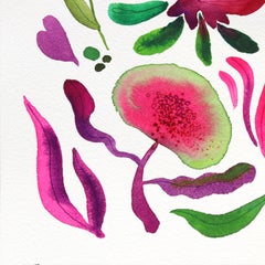 Magnolia - Peinture florale vibrante sur papier