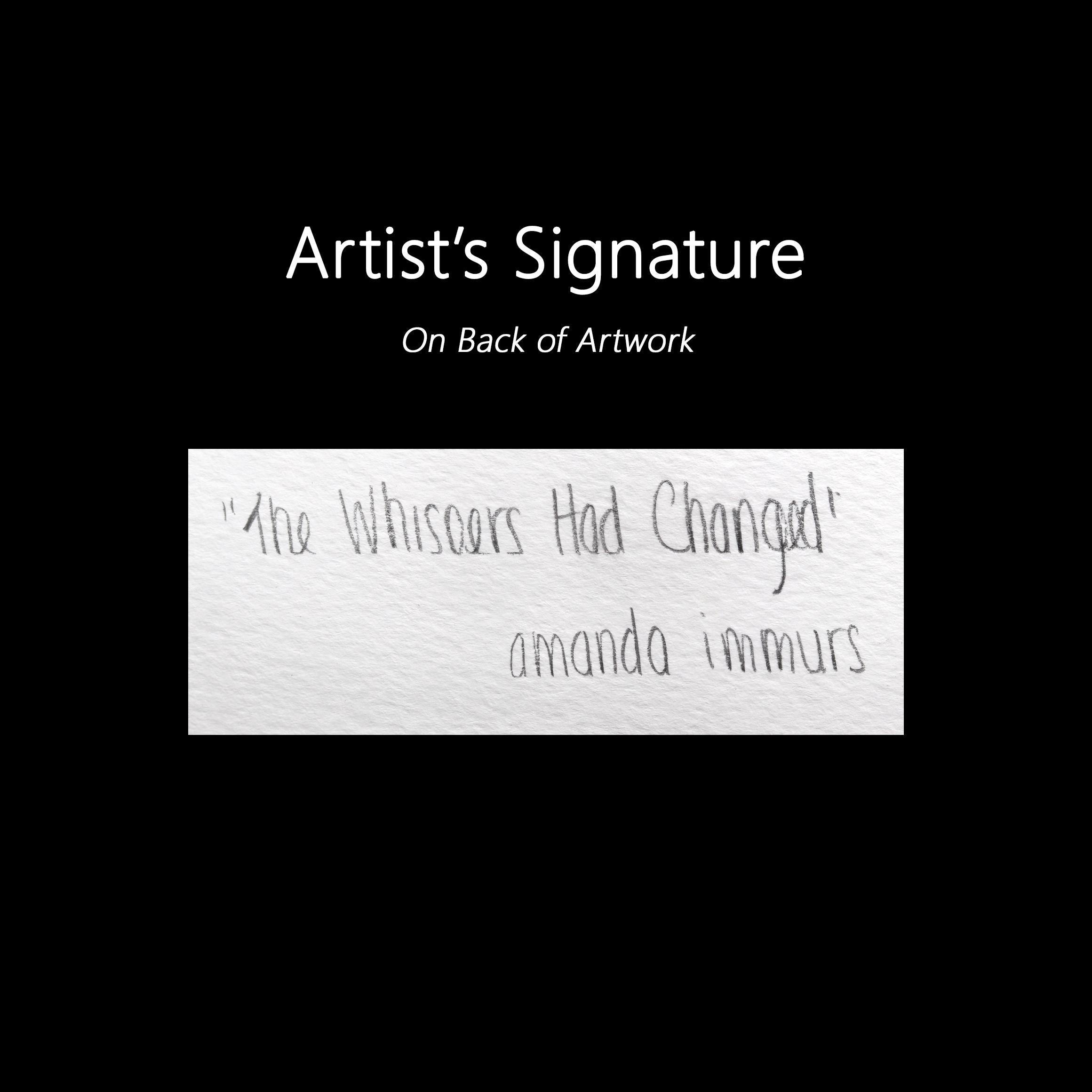 The Whispers Had Changed - Figuratives Porträt-Aquarell-Graphit-Kunstwerk mit Graphit im Angebot 2