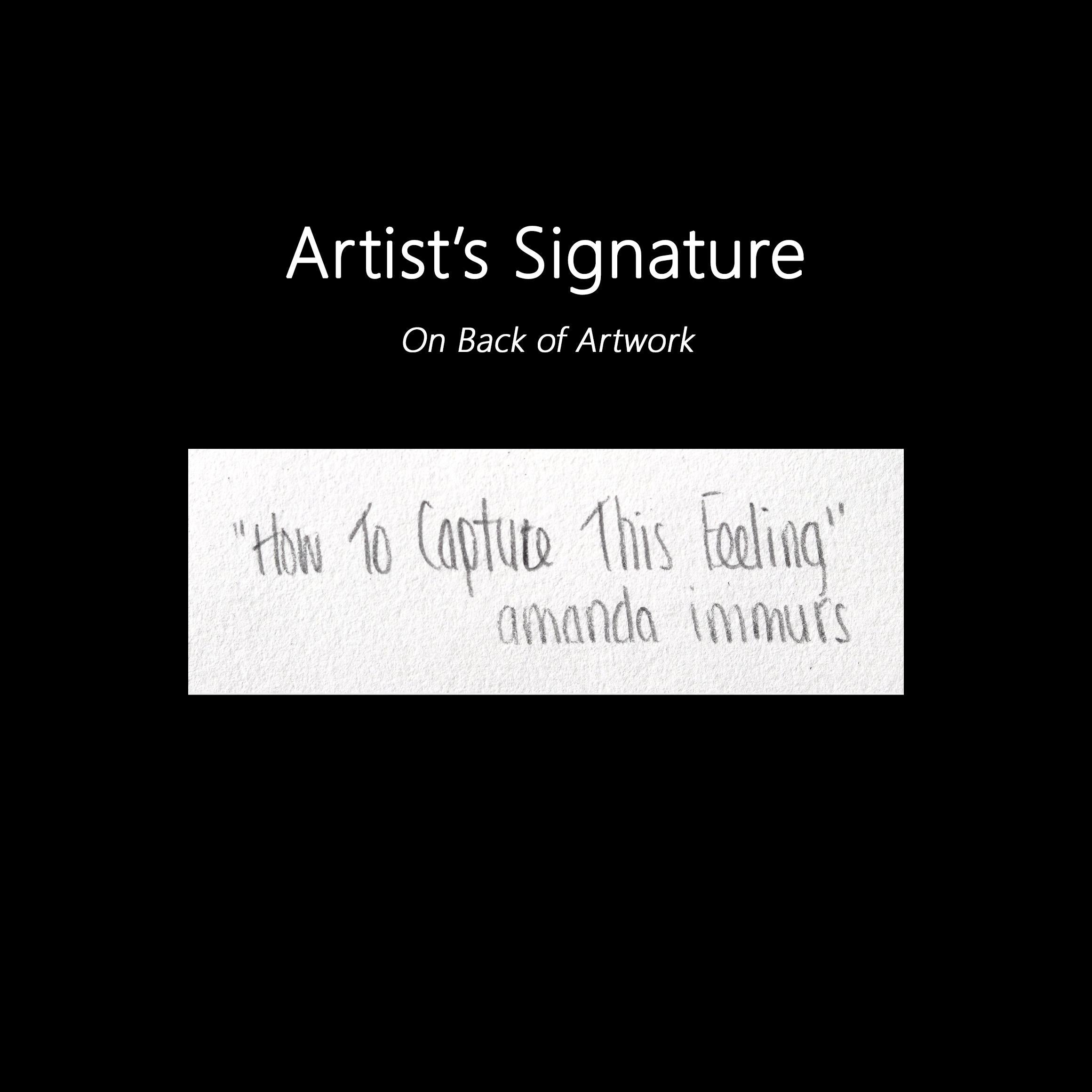Comment capturer ce sentiment - aquarelle figurative fantaisiste en graphite d'une œuvre d'art en vente 2